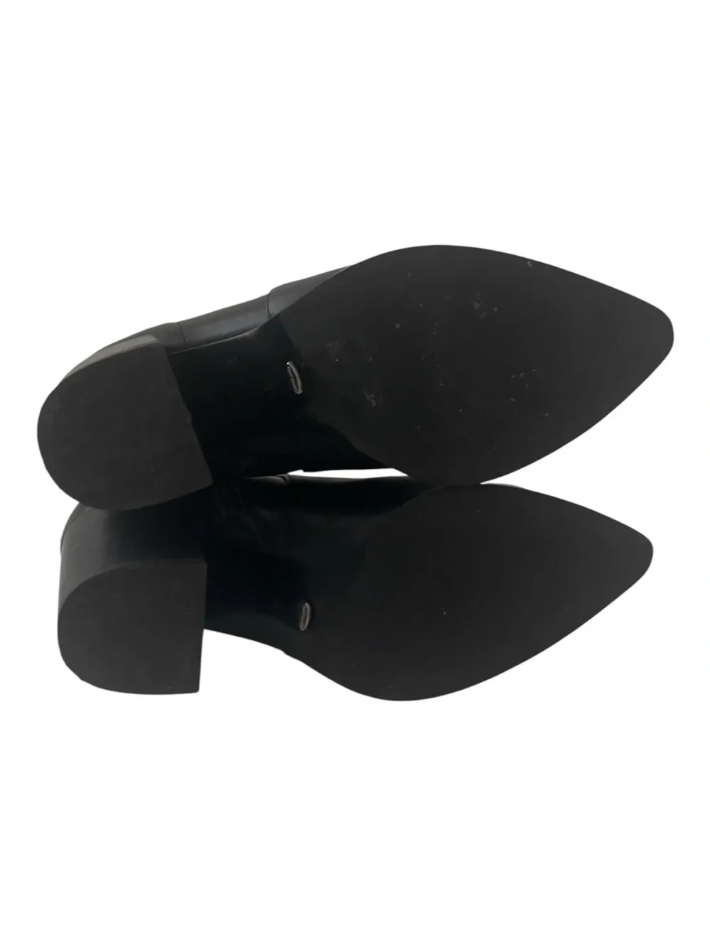 Tony Bianco Black Leather Brazen Luxe  Pointed Toe Booties Size 7.5